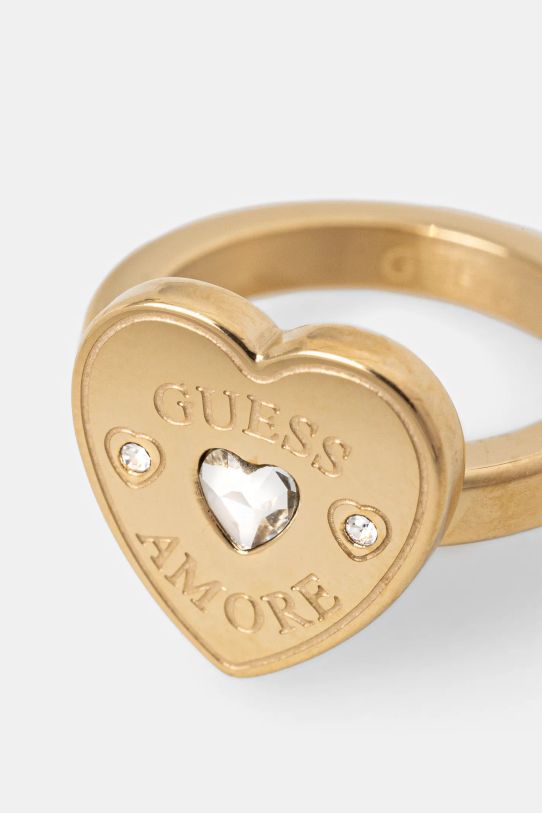 Guess pierścionek AMORE JUBR05.059JW złoty SS25