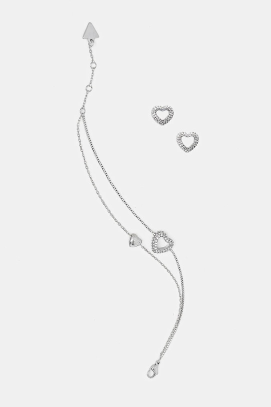 Náramok a náušnice Guess BELOVED Darčekový box strieborná JUBS05.075JW