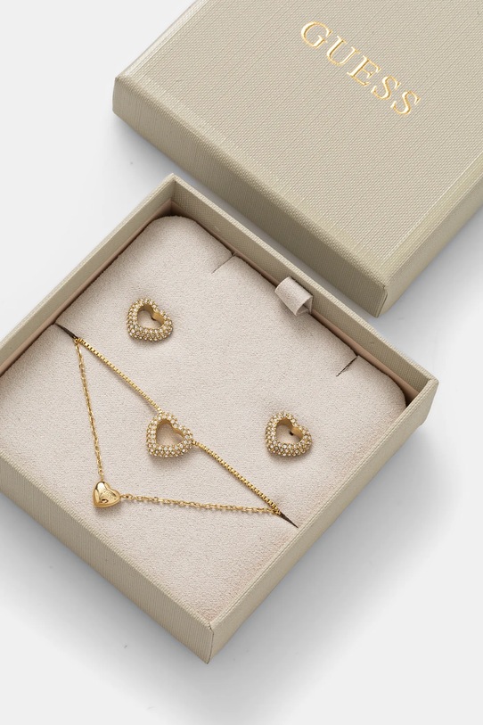 Κολιέ και σκουλαρίκια Guess BELOVED χρυσαφί JUBS05.076JW