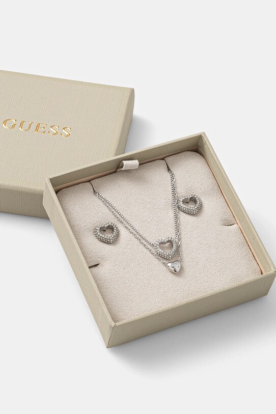 Колие и обици Guess BELOVED JUBS05.076JW сребърен