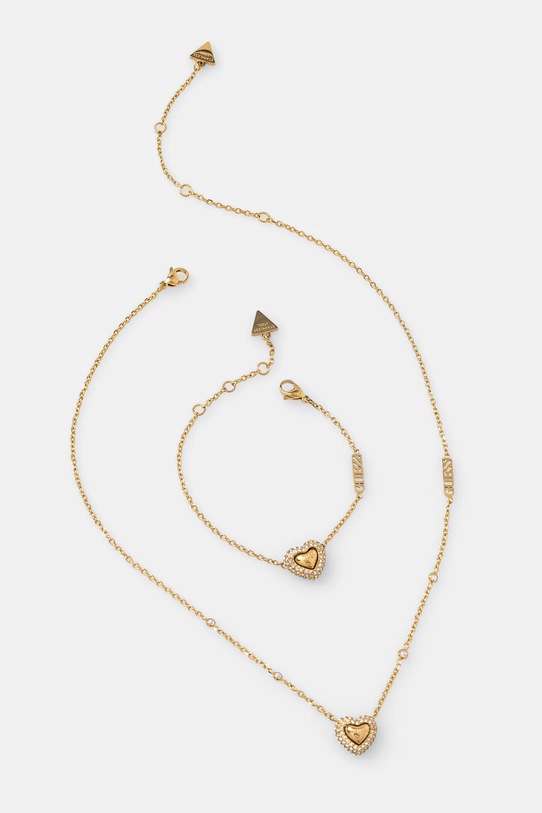 Ogrlica i narukvica Guess BELOVED Gift Box zlatna JUBS05.078JW