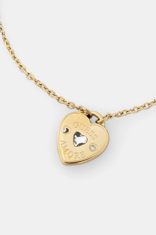 Zapestnica in uhani Guess AMORE JUBS05.079JW zlata SS25