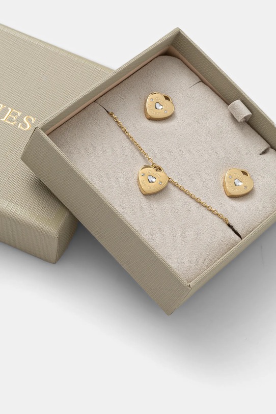 Akcesoria Guess naszyjnik i kolczyki AMORE JUBS05.080JW złoty