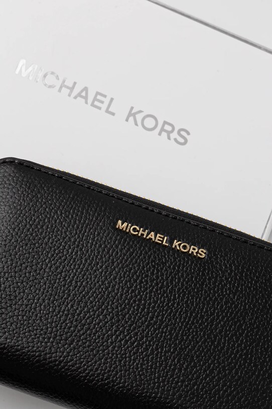 Kožená peňaženka MICHAEL Michael Kors čierna 32F6GM9E3L