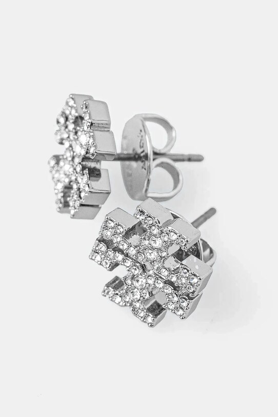 Accesorii Tory Burch cercei Kira Pave Stud 158535.042 argintiu