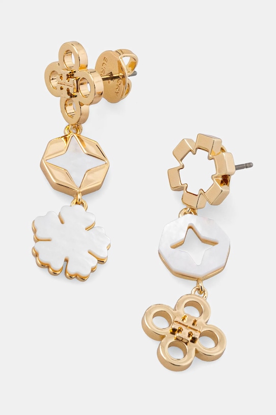 Tory Burch kolczyki Kira Clover Linear złoty 164635.700