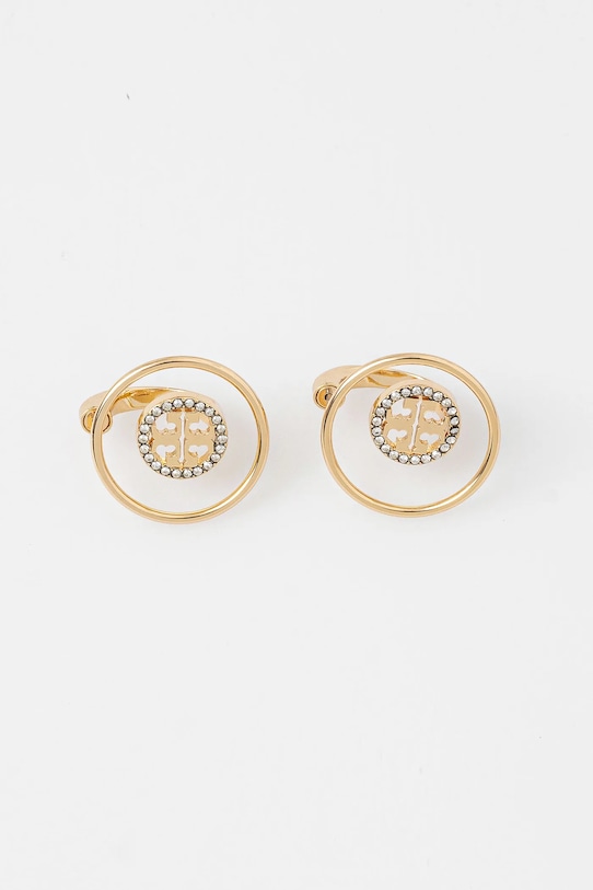 Tory Burch orecchini placcati oro Miller Pave oro 164638.783