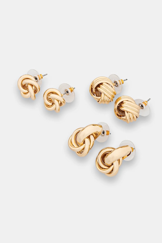 Aldo kolczyki KNOTTLOVE 3-pack 3-pack złoty KNOTTLOVE.710