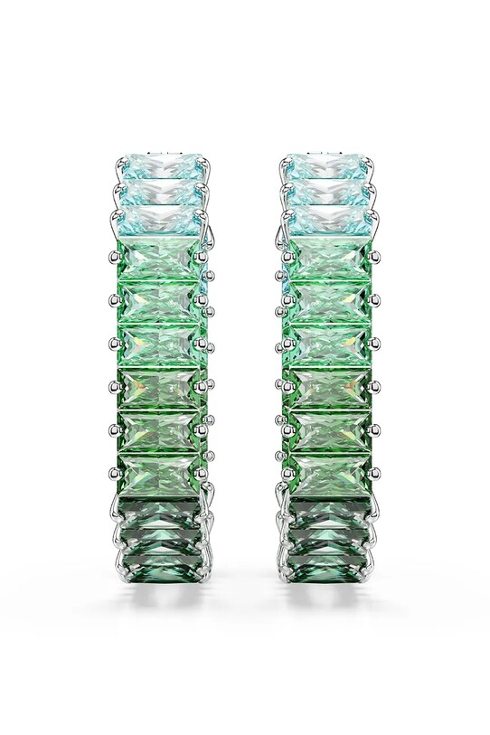 Uhani Swarovski MATRIX 5705787 zelena SS25