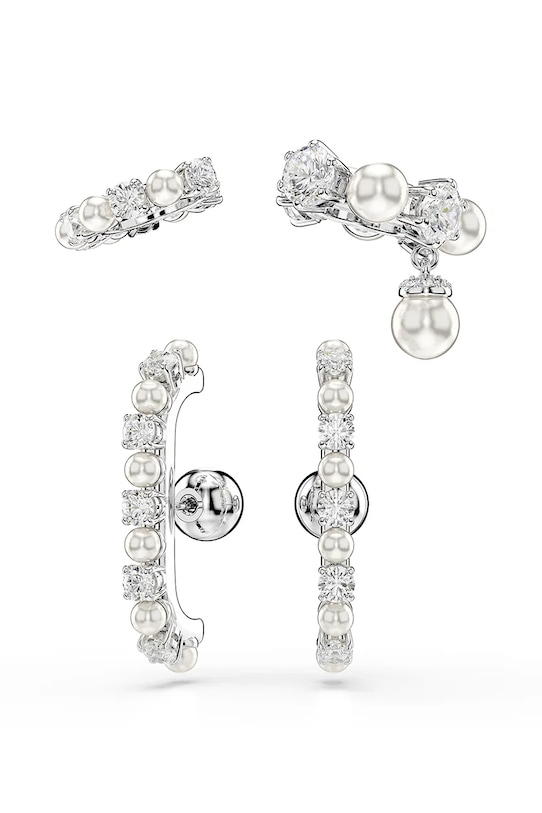 Серьги и каффы Swarovski MATRIX 4 шт циркон серебрянный 5691715