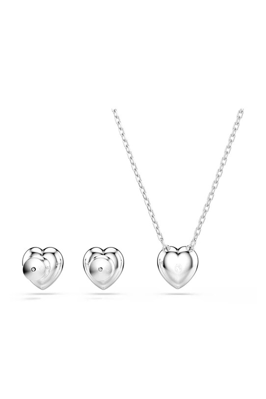 Κολιέ και σκουλαρίκια Swarovski Ariana Grande x Swarovski 5720849 ασημί SS25