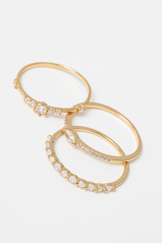 Позолоченное кольцо Aldo MARVELLOUS 3 шт MARVELLOUS.972 золотой SS25