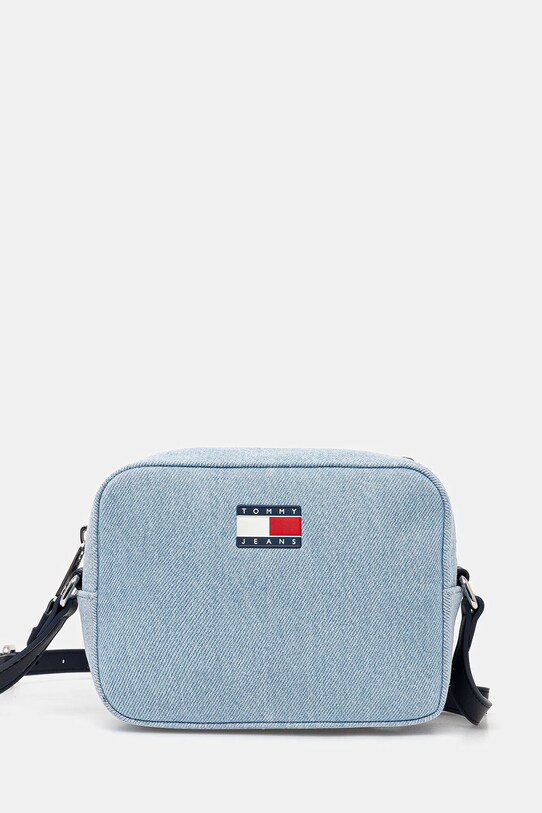 Kabelka Tommy Jeans jednofarebný modrá AW0AW17289