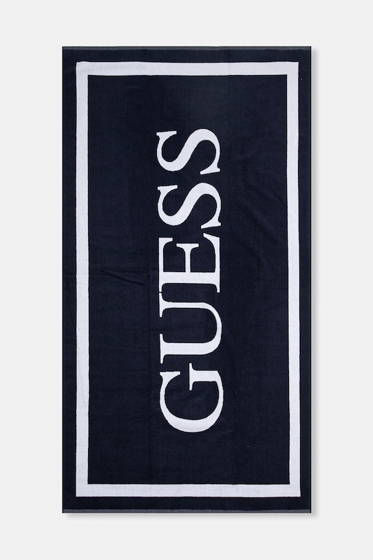 Βαμβακερή πετσέτα Guess σκούρο μπλε E5GZ13.SG00P