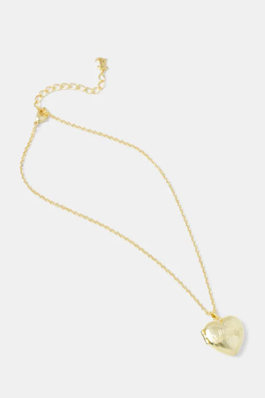 Колие Juicy Couture JUICY HEART LOCKET NECKLACE да злато JCJCHN124017