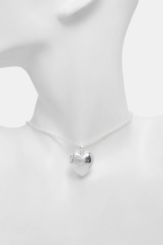 Ogrlica Juicy Couture JUICY HEART LOCKET NECKLACE srebrna JCJCHN124017