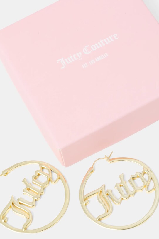 Juicy Couture cercei JUICY LARGE HOOP EARRINGS JCJHE124010 aur SS25