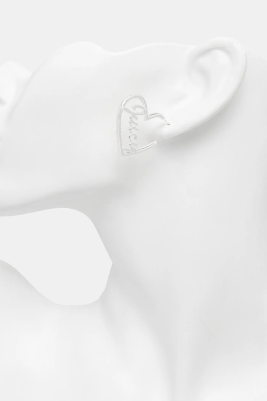 Akcesoria Juicy Couture kolczyki JUICY HEART LARGE HOOP EARRINGS JCJHE124011 srebrny