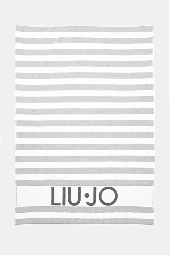 Liu Jo ręcznik plażowy bawełniany szary VA5198.T0300