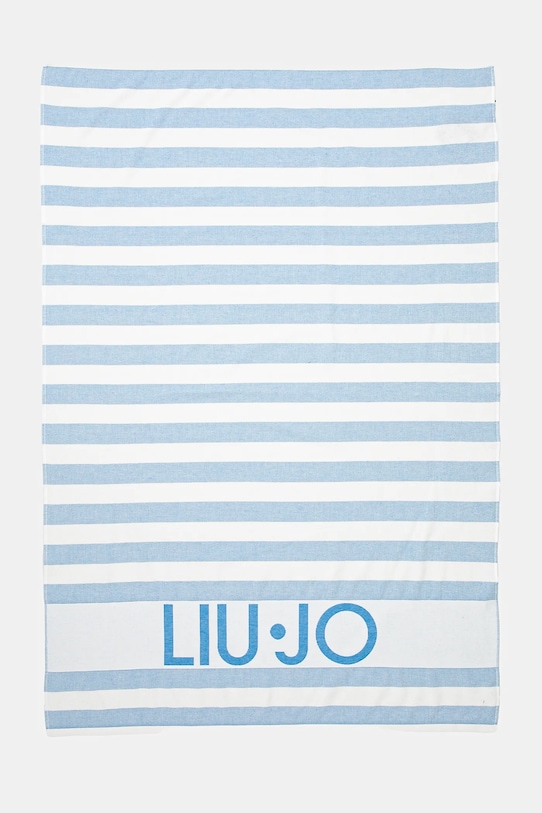 Liu Jo prosop de plajă din bumbac albastru VA5198.T0300