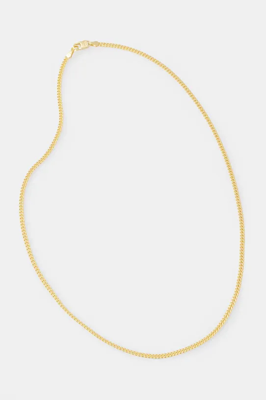 Stříbrný náhrdelník HATTON LABS Classic Cuban Chain S žlutá HL.W4.383.GL