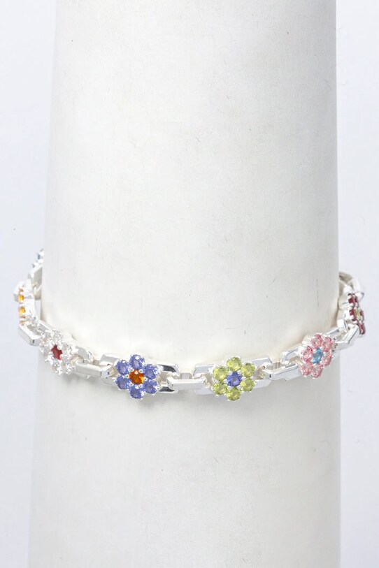Серебряный браслет HATTON LABS Daisy Bracelet мультиколор HL.S5.B9.13