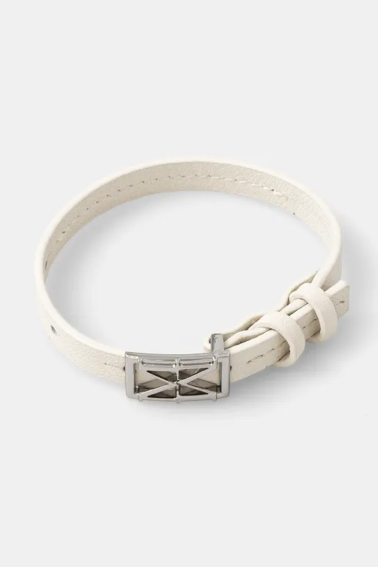 Marc O'Polo bracciale in pelle vera pelle bianco 50219901001110