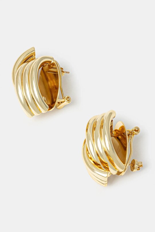 Náušnice Anine Bing Crossover Ribbed Earrings ostatné zlatá A.15.10727