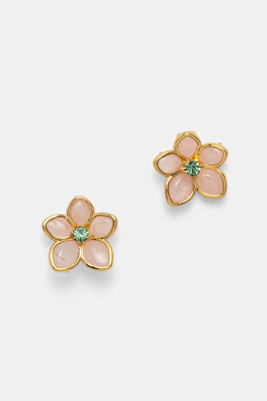 Сережки Kate Spade циркон золотий KL369