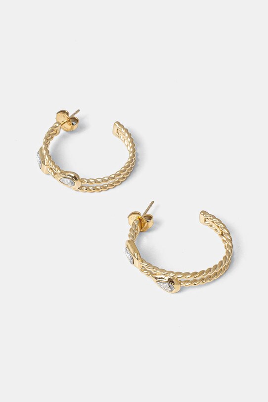 Guess kolczyki 4G LIGHT cyrkonia złoty JUBE05.245JW