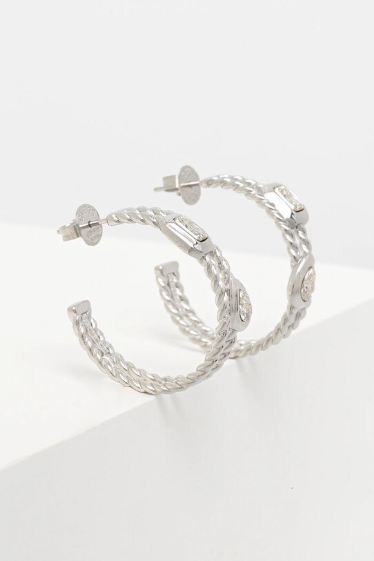 Сережки Guess 4G LIGHT циркон серебрянный JUBE05.245JW