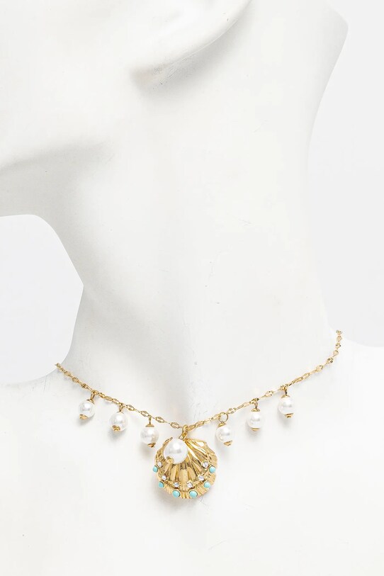 Akcesoria Guess naszyjnik SEASHELL JUBN05.132JW złoty