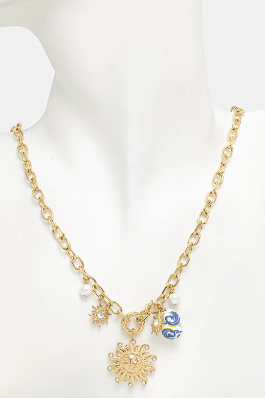 Kiegészítők Guess nyaklánc SOLELUNA JUBN05.083JW arany