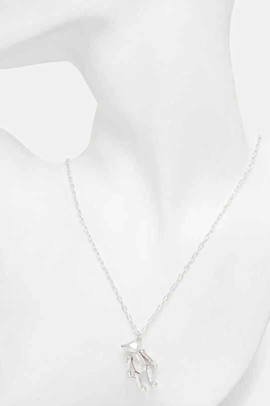 Srebrna ogrlica AMBUSH Teddy Bear Charm Necklace srebrna 12111144