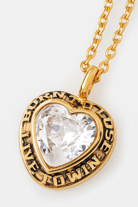 Сребърно колие AMBUSH Heart Class Ring Charm Necklace 12114803 злато SS25