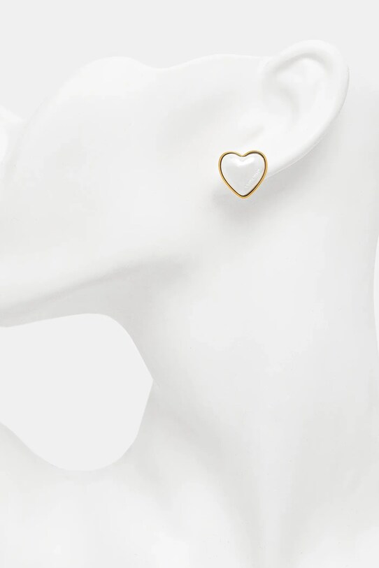 Сребърни обици AMBUSH Pearl Heart Stud Pierce злато 12115240