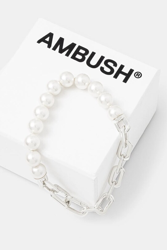 AMBUSH Ασημένιο βραχιόλι Pearl Padlock Bracelet ασημί 12115260