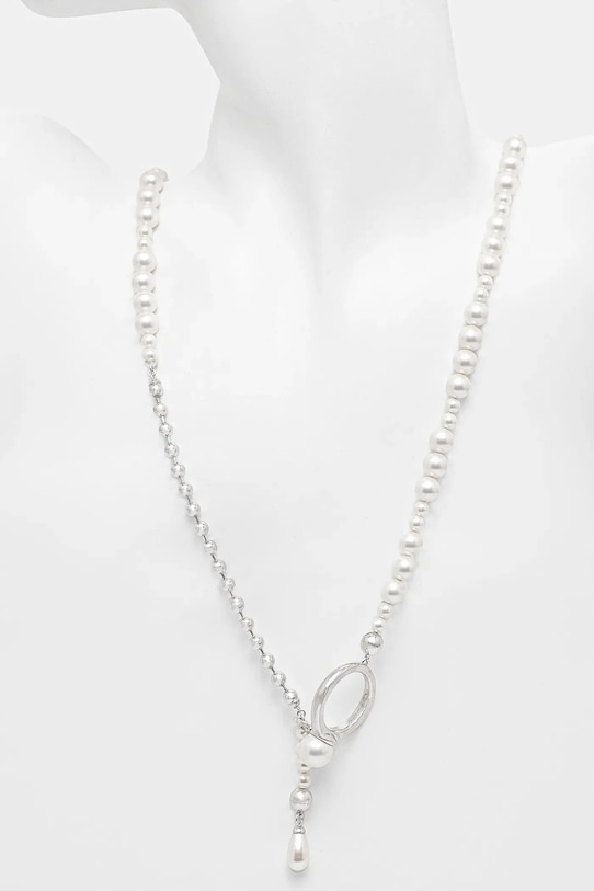 Strieborný náhrdelník AMBUSH Pearl Strand Necklace biela 12115268