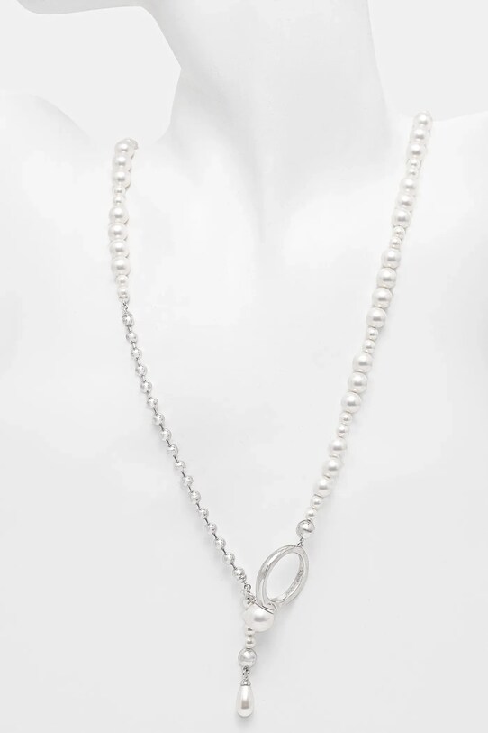 Ασημένιο κολιέ AMBUSH Pearl Strand Necklace ασημί 12115268
