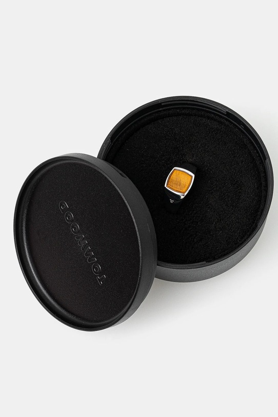 Аксессуары Серебряное кольцо Tom Wood Kay Ring Tiger Eye 101438 серебрянный