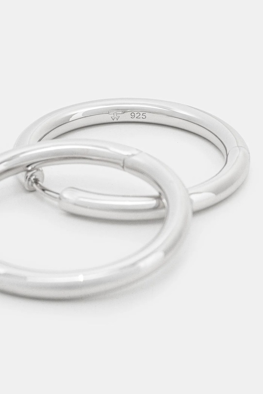 Серебряные серьги Tom Wood Classic Hoops Large 100189 серебрянный SS25