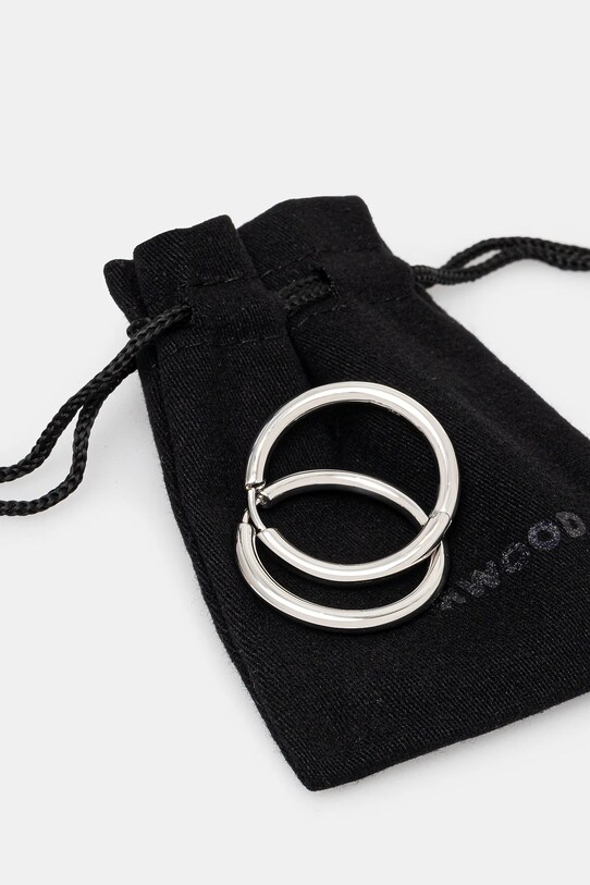 Аксессуары Серебряные серьги Tom Wood Classic Hoops Large 100189 серебрянный