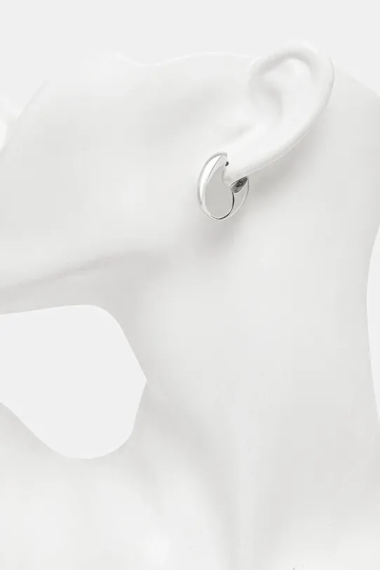 Accessories Tom Wood silver earrings Pebble Hoops Medium V1 101340 silver