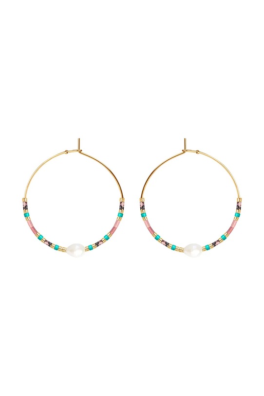 Pozlacené náušnice Lilou pozlacení růžová 252/35/KOL/PEB/PO