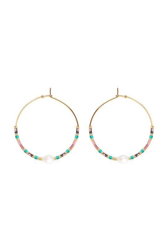 Lilou kolczyki pozłacane pozłacane złoty 252/35/KOL/PEB/PO