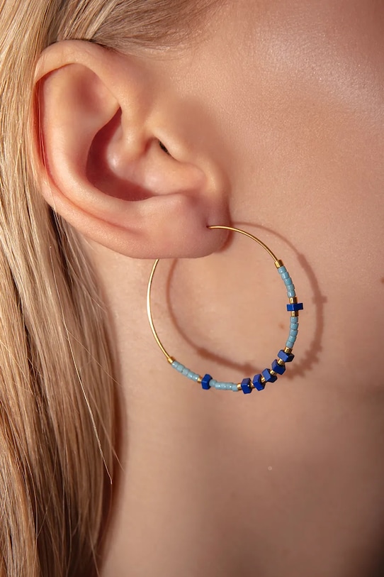 Επιχρυσωμένα σκουλαρίκια Lilou 252/35/KOL/NIE/PO χρυσαφί SS25