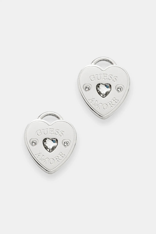 Σκουλαρίκια Guess AMORE ζιρκόνια ασημί JUBE05.058JW