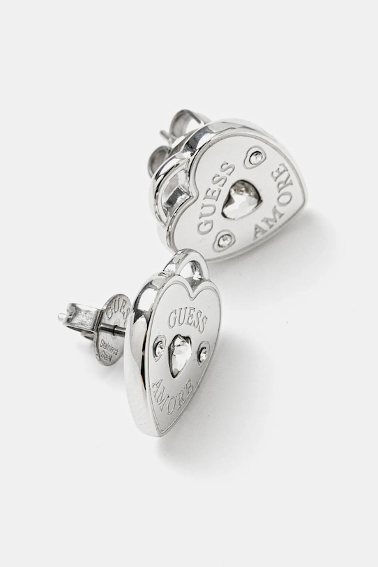 Σκουλαρίκια Guess AMORE JUBE05.058JW ασημί SS25