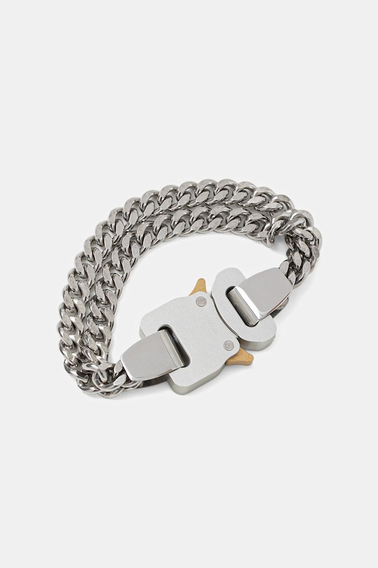 Браслет 1017 ALYX 9SM 2x chain buckle серебрянный AAUJW0218OT01