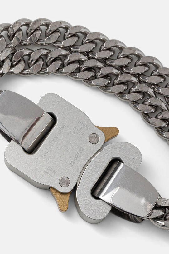 1017 ALYX 9SM bransoletka 2x chain buckle AAUJW0218OT01 srebrny SS25